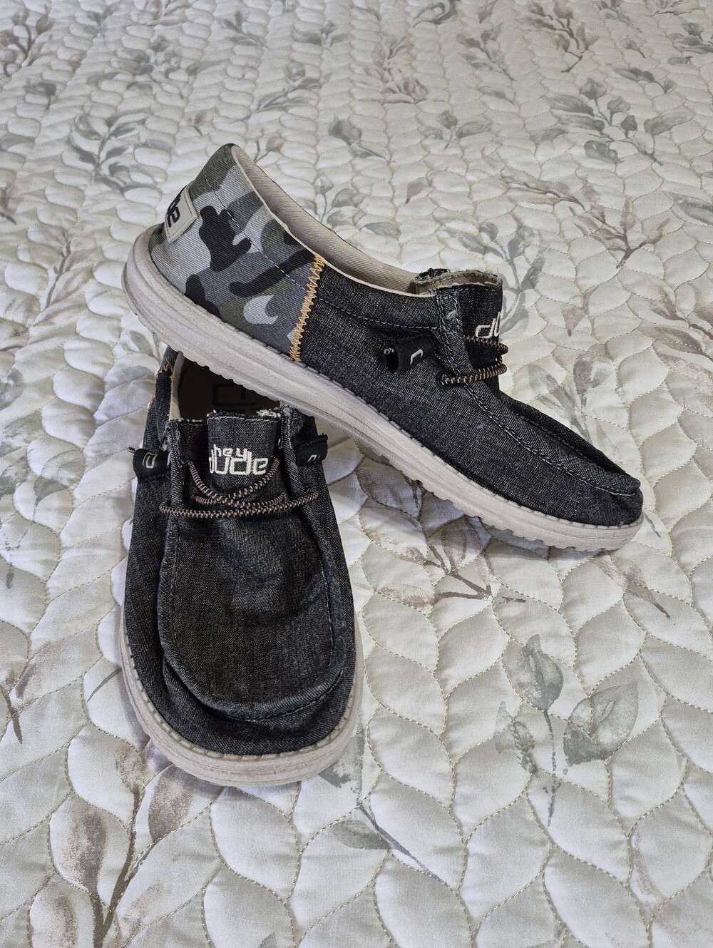 Hey Dude Gray and Camo Slip-On Shoes - Picture 9 of 10
